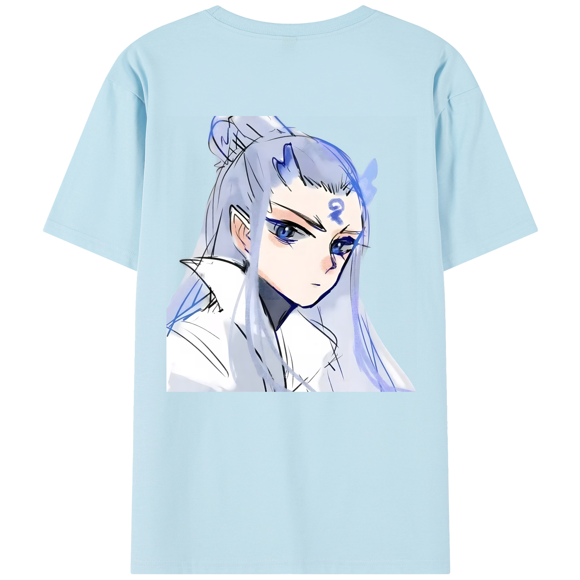 （画像用） Ne Zha 2 ナタ 魔童の大暴れ 綿100％半袖Tシャツ（背面プリント）